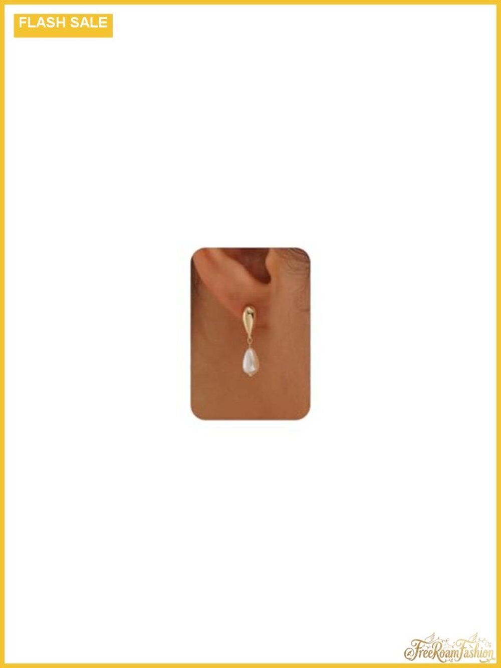 14K Gold Plated Pearl Drop Dangle Earrings Wedding Bridal Elegant